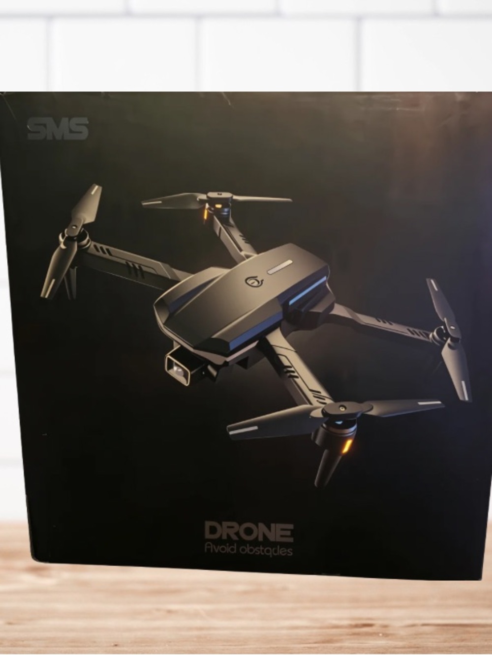 DRONES Black Foldable Drone with Obstacle Avoidance - SMS